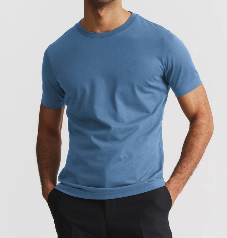 Federal Blue Cotton T-Shirt