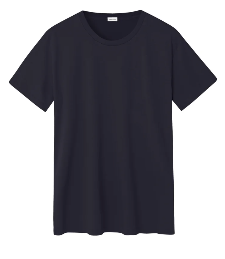 T-shirt en coton bleu profond