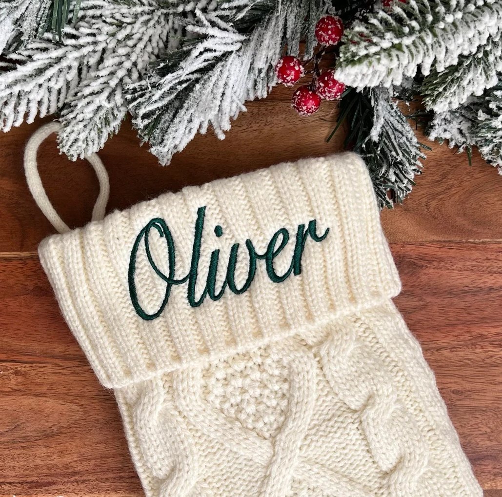 Embroidered Christmas Stocking