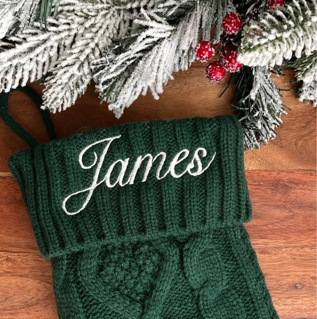 Embroidered Christmas Stocking